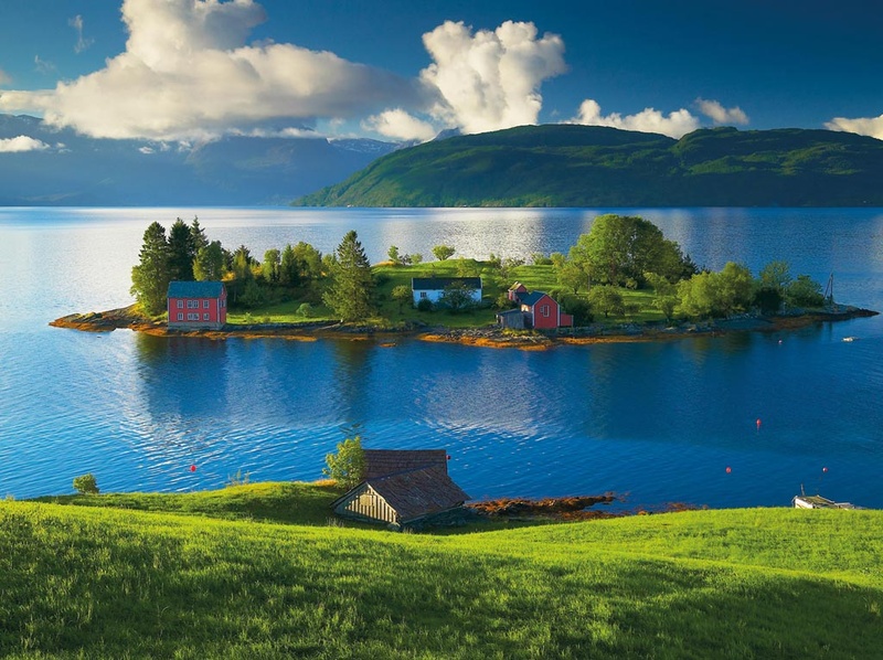 Ostrov v Hordalandu- Norsko